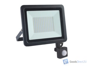 LED Flood Light - Black, Slim, with Sensor, 5000K, PCMB - 50W, IP66 - 10 Box