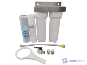 Water Filter System -  Underbench, PolySpun (PPS) + Carbon (CTO), 2 Stage, 1UM